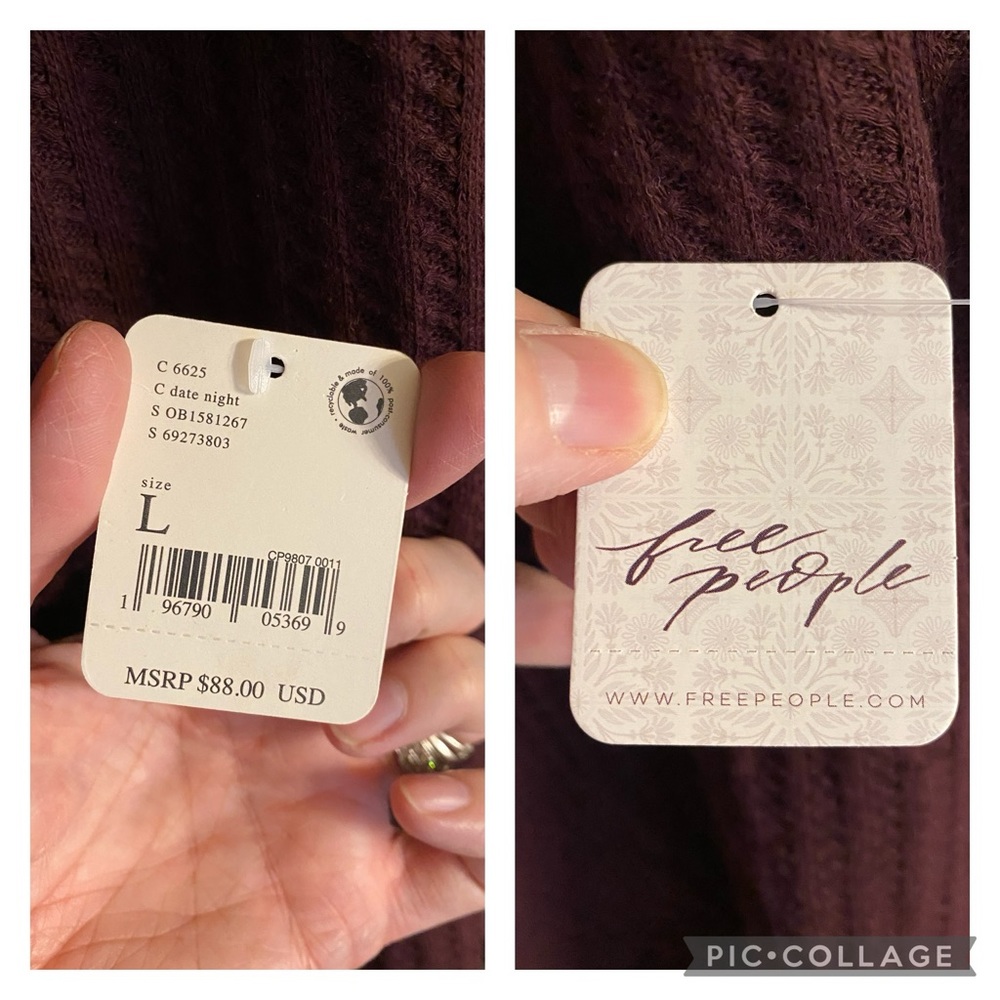 Free People Juicy Tulip back Size Large Color is Date Night Red $88 - Picture 8 of 11